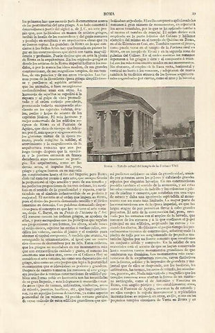LAMINA ESPASA 19180: Templo de Fortuna Viril en Roma