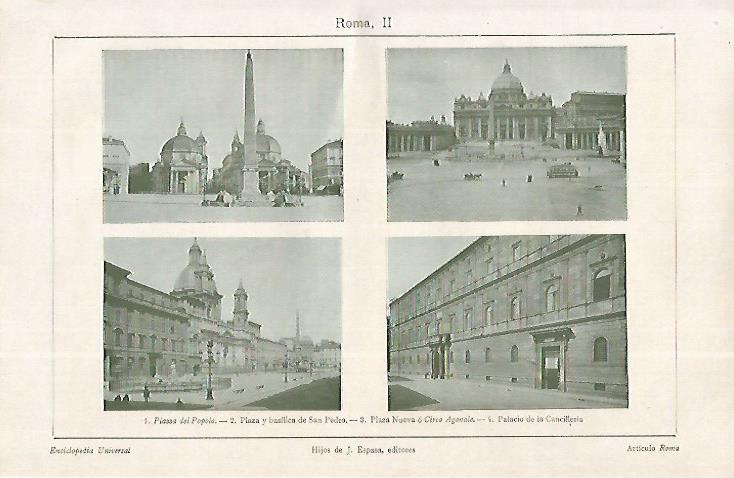 LAMINA ESPASA 19181: Vistas de Roma