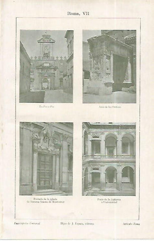 LAMINA ESPASA 19193: Porta Pia de Roma