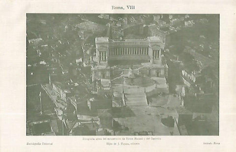 LAMINA ESPASA 19194: Monumento a Victor Manuel en Roma