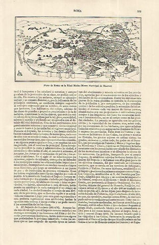 LAMINA ESPASA 19199: Plano de Roma en la Edad Media
