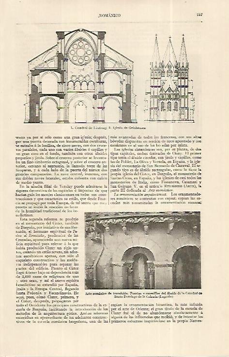 LAMINA ESPASA 19210: Catedral de Limburg