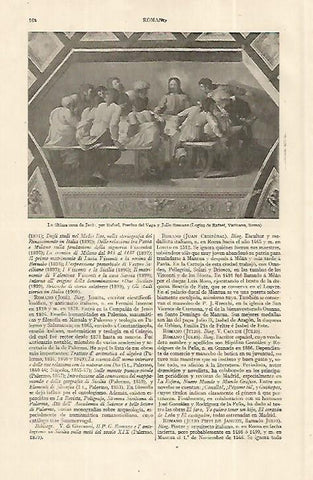 LAMINA ESPASA 19211: La ultima cena de Jesus por Prerino