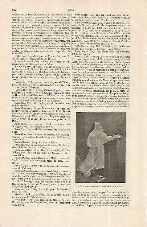 LAMINA ESPASA 19247:Santa Rosa de Lima