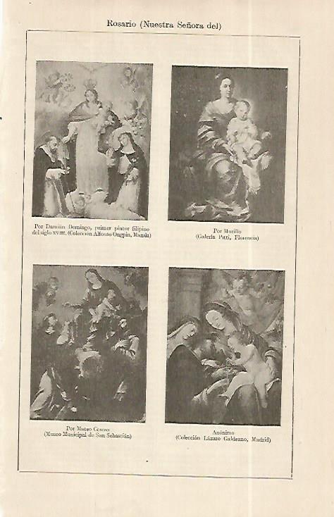 LAMINA ESPASA 19255: Nuestra Señora del Rosario