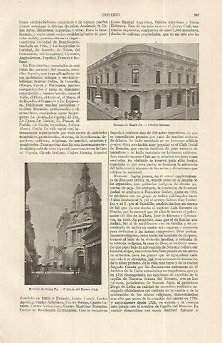 LAMINA ESPASA 19260: Circulo Italiano y Jockey Club en Rosario Argentina