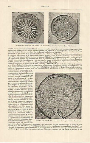 LAMINA ESPASA 19264: Roseton de la catedral de Bari en Italia