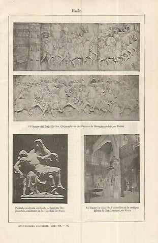 LAMINA ESPASA 19300: Catedral de Ruan