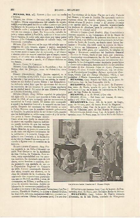 LAMINA ESPASA 19303: La primera tarde por Ruano Llopis