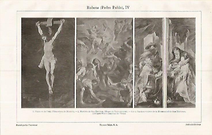 LAMINA ESPASA 19311: Cuadros por Rubens