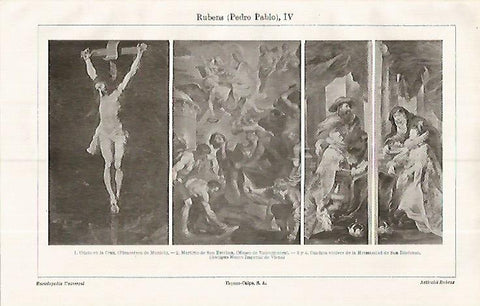 LAMINA ESPASA 19311: Cuadros por Rubens