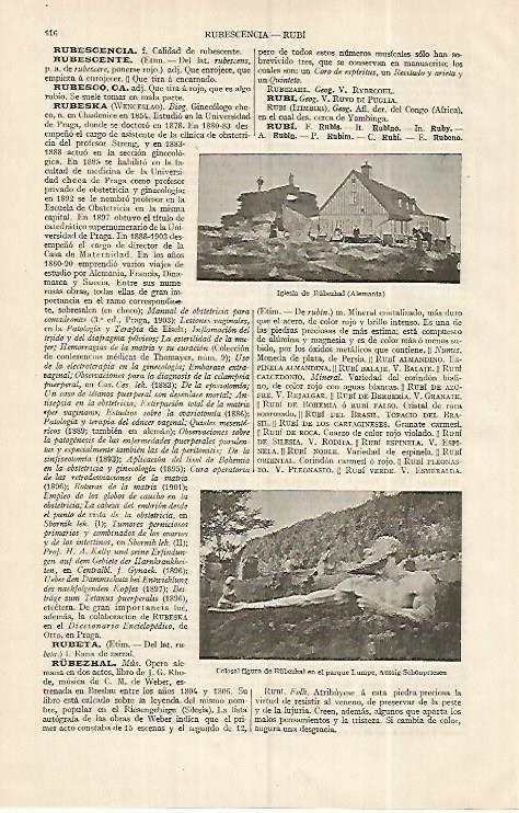 LAMINA ESPASA 19312: Iglesia de Rubezhal Alemania