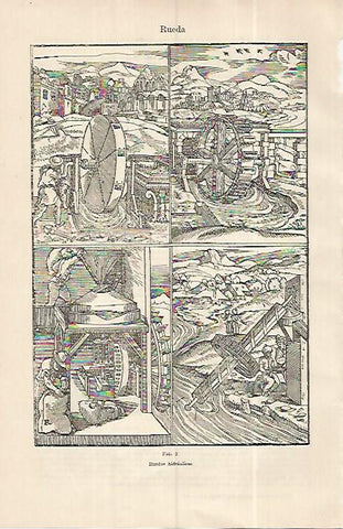 LAMINA ESPASA 19323: Ruedas hidraulicas