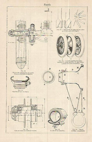 LAMINA ESPASA 19330: Enlaces de ruedas
