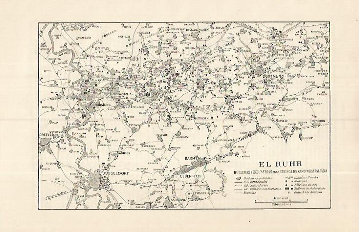 LAMINA ESPASA 19338: Mapa de El Ruhr