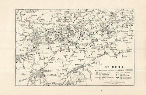 LAMINA ESPASA 19338: Mapa de El Ruhr