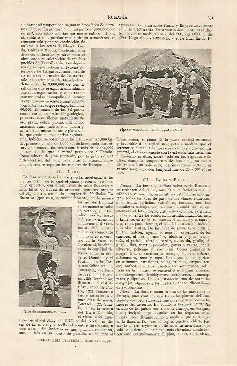 LAMINA ESPASA 19347: Baile tipico de Rumania