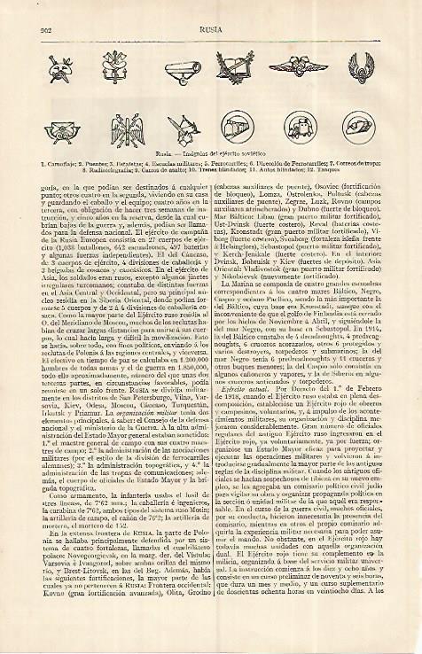 LAMINA ESPASA 19374: Insignias del ejercito sovietico