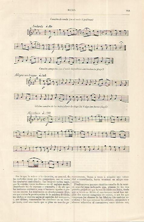 LAMINA ESPASA 19386: Canciones tipicas de Rusia
