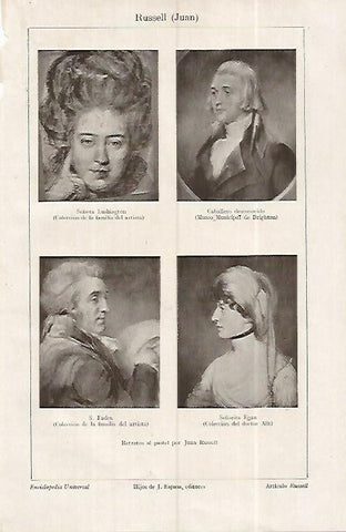 LAMINA ESPASA 19396: Retratos al pastel por Juan Russell