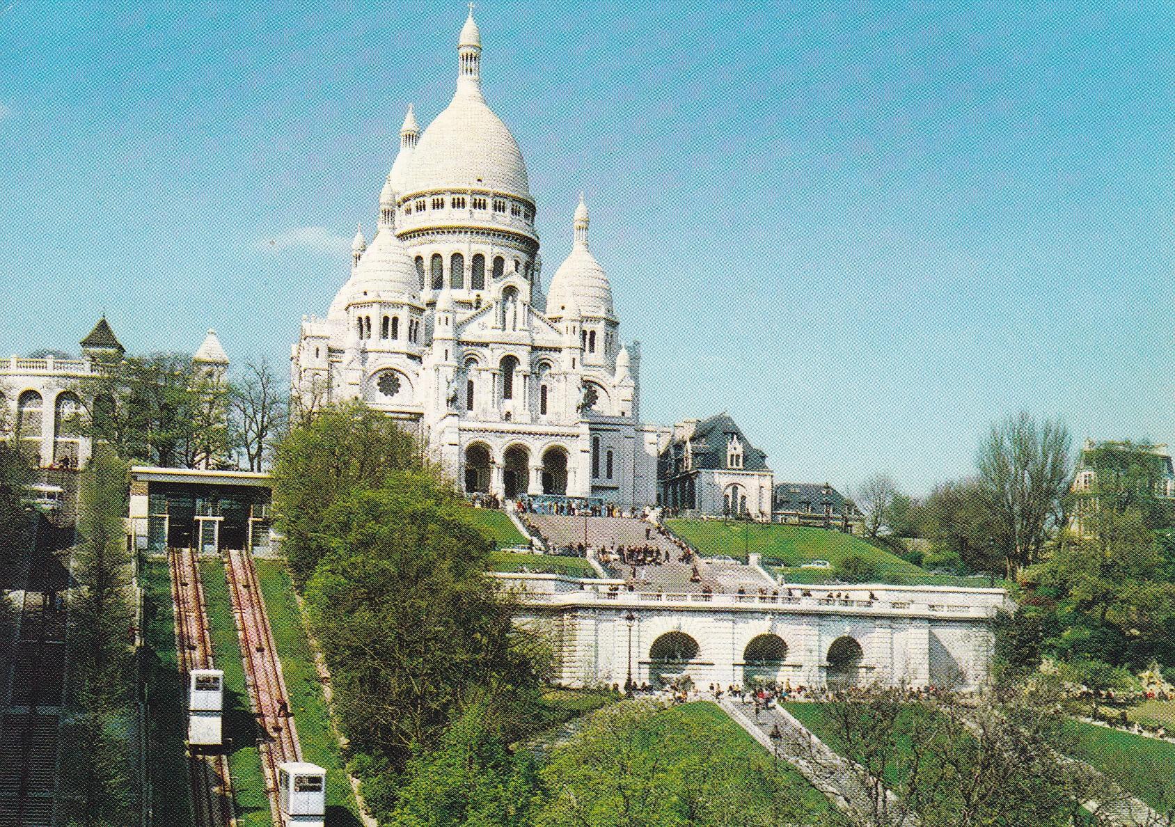 POSTAL 18140: Le Sacre-Coeur et les funiculaires