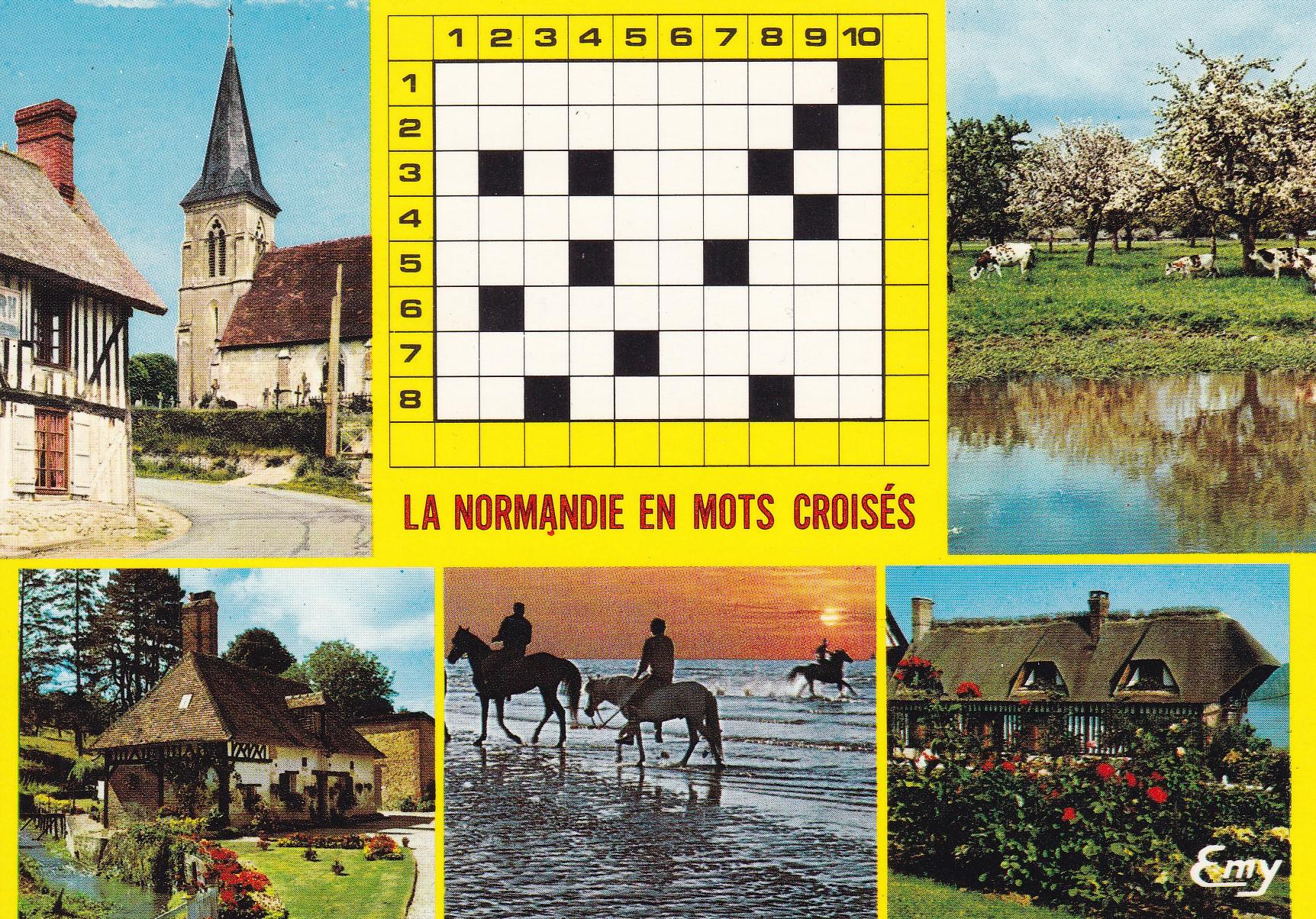 POSTAL 18205: La Normandie en mots croises
