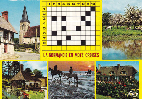 POSTAL 18205: La Normandie en mots croises