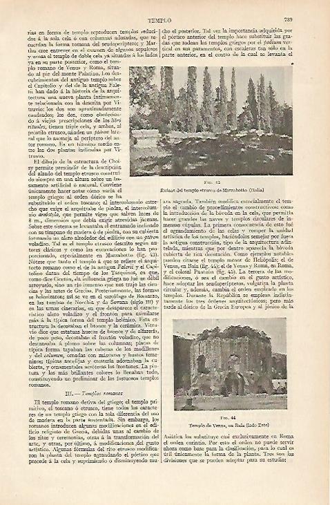 LAMINA ESPASA 2727: Templo de Venus en Baia Italia