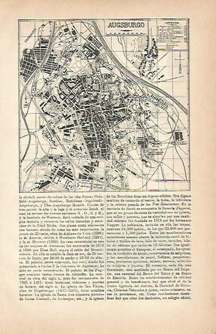 LAMINA ESPASA Alemania 5726: Plano de Ausgsburgo Alemania