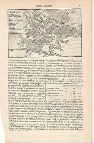 LAMINA ESPASA 5752: Plano de Tarrega Lleida