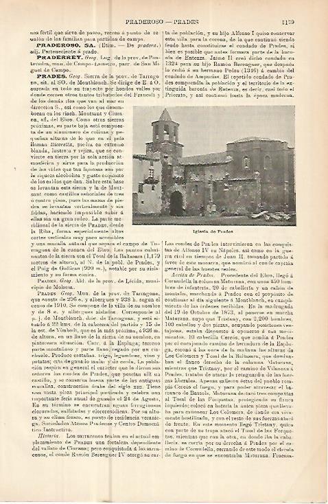 LAMINA ESPASA 10629: Iglesia de Prades Tarragona