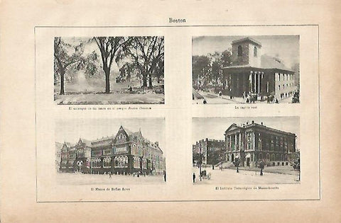 LAMINA ESPASA 11732: Vistas de Boston Estados Unidos