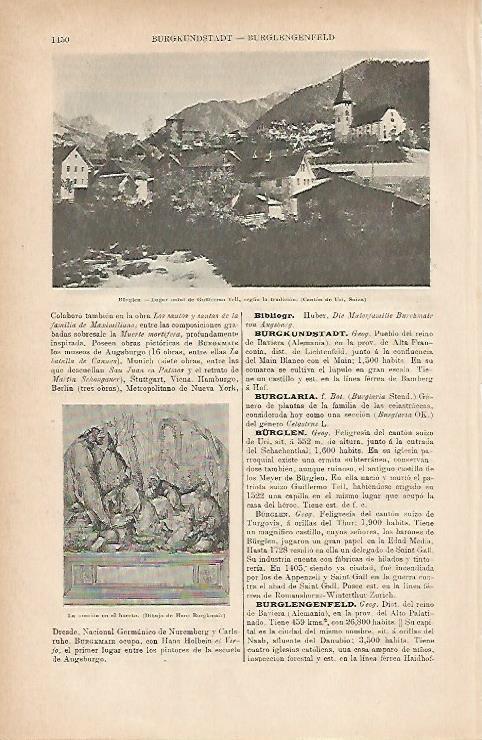 LAMINA ESPASA 11900: Burglen Suiza