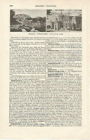 LAMINA ESPASA 12484: Vistas de Sebastopol Rusia