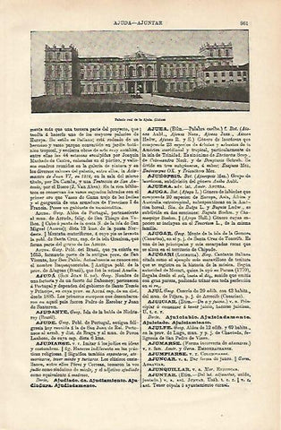 LAMINA ESPASA 12721: Palacio Real de la Ajada en Lisboa