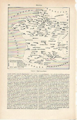 LAMINA ESPASA 16113: Mapa arqueologico de Francia