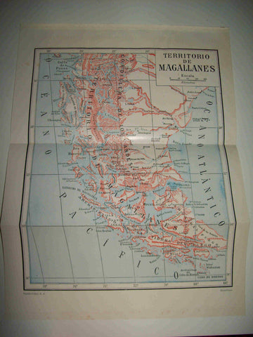 LAMINA ESPASA 18488: Mapa del territorio de Magallanes