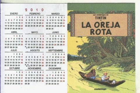Calendario bolsillo 2010: Tintin: La oreja rota