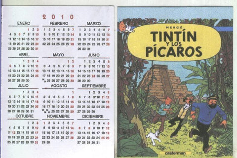 Calendario bolsillo 2010: Tintin: Y los picaros