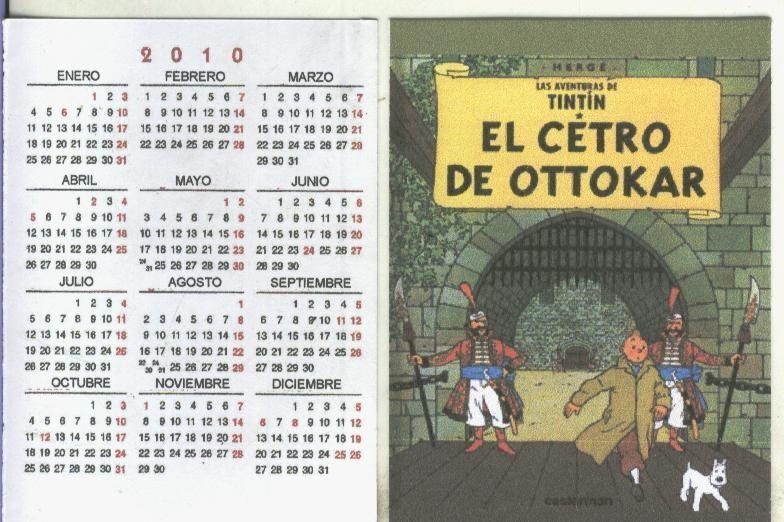 Calendario bolsillo 2010: Tintin: El cetro de Ottokar