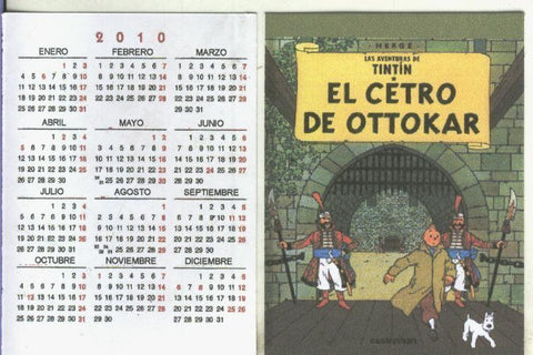 Calendario bolsillo 2010: Tintin: El cetro de Ottokar