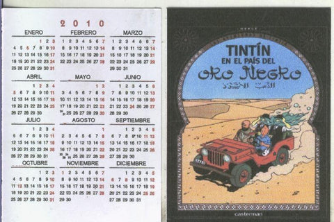 Calendario bolsillo 2010: Tintin: En el pais del oro negro