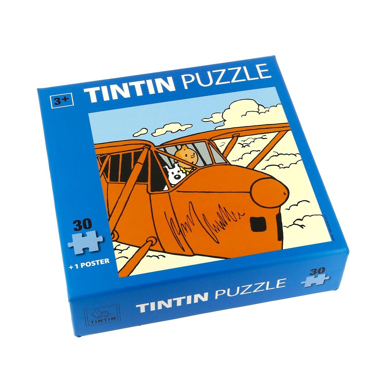 Puzzle Tintin y Milu en avion de album "Los cigarros del faraon" 2015 (ref. #81543)