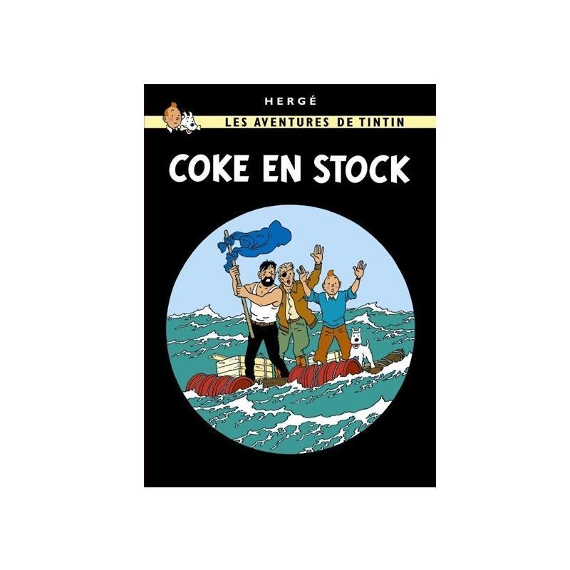 Postal (postcard) portada Tintin 'Coke en Stock' - Stock de Coque (ref. #30087)