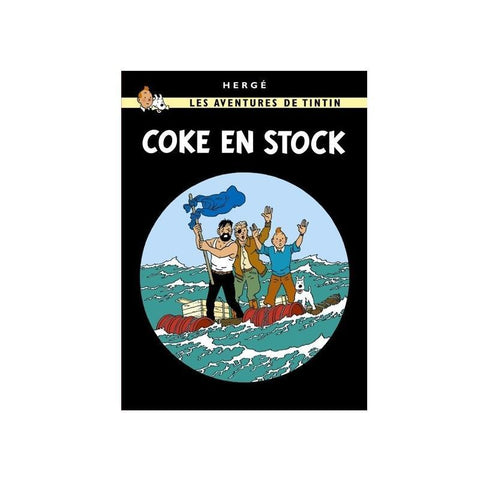 Postal (postcard) portada Tintin 'Coke en Stock' - Stock de Coque (ref. #30087)