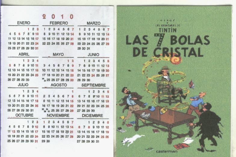Calendario bolsillo 2010: Tintin: Las 7 bolas de cristal