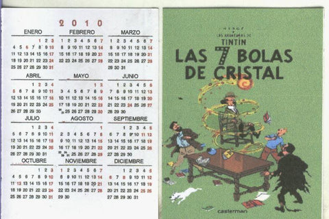 Calendario bolsillo 2010: Tintin: Las 7 bolas de cristal