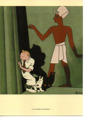 Postal Tintin: Les cigares du pharaon ( los cigarros del faraon ) 1934