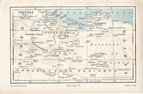 LAMINA ESPASA 884: Plano de Tripoli Libia