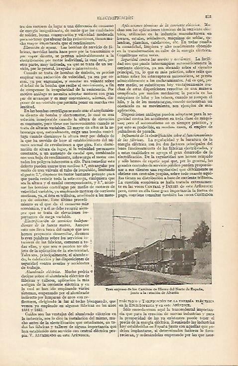 LAMINA ESPASA 5423: Tren de los Caminos de Hierro del Norte de España